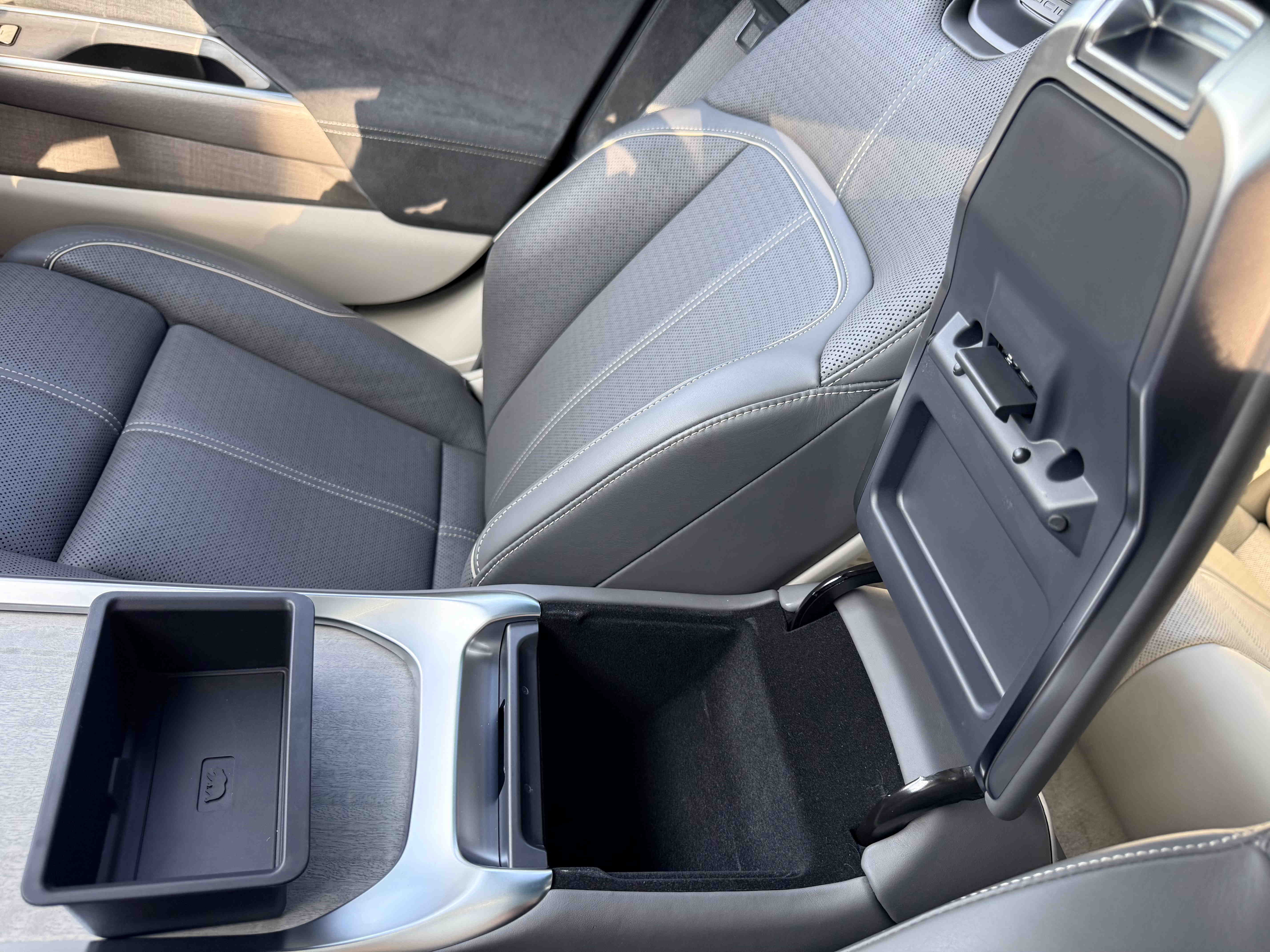 Rear console open
